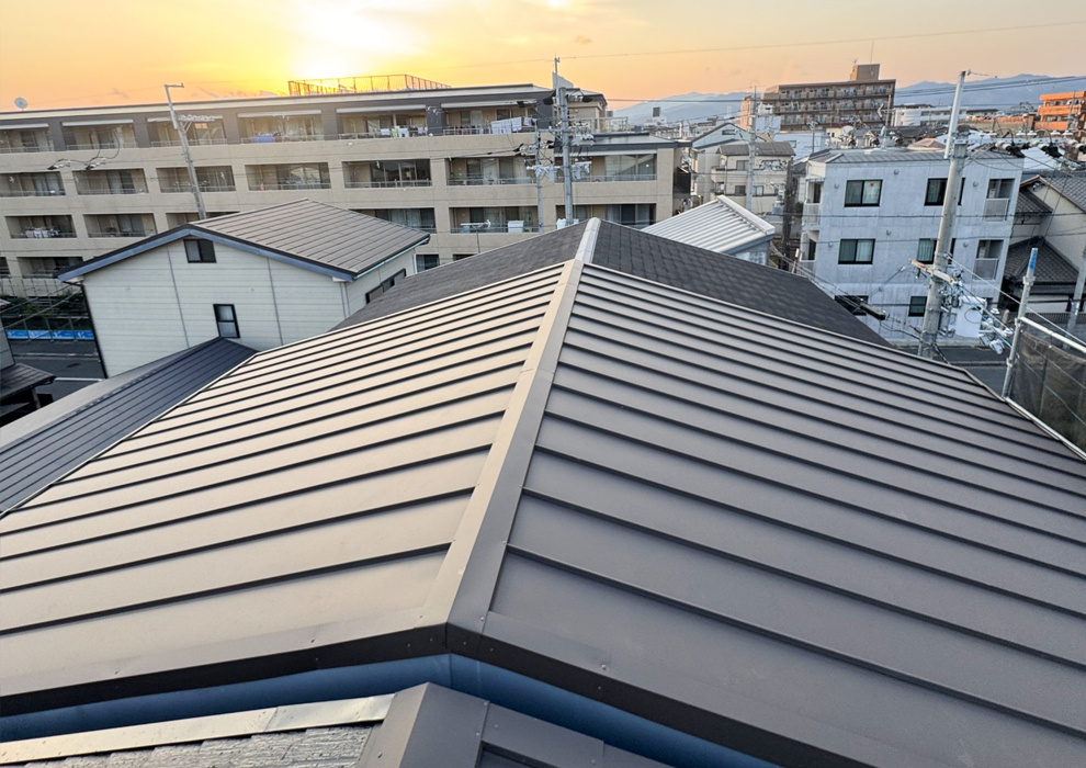 施工事例【屋根修理】カバー工法 43万円 京都市左京区