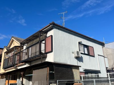 伏見区桃山町大島 S様邸 屋根塗装、外壁塗装工事　12/18着工