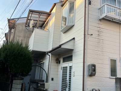 右京区西京極畑田町 Y様邸 屋根塗装足場着工　1/23着工