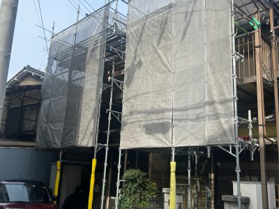 右京区西京極畑田町 K様邸 屋根工事着工　1/26着工