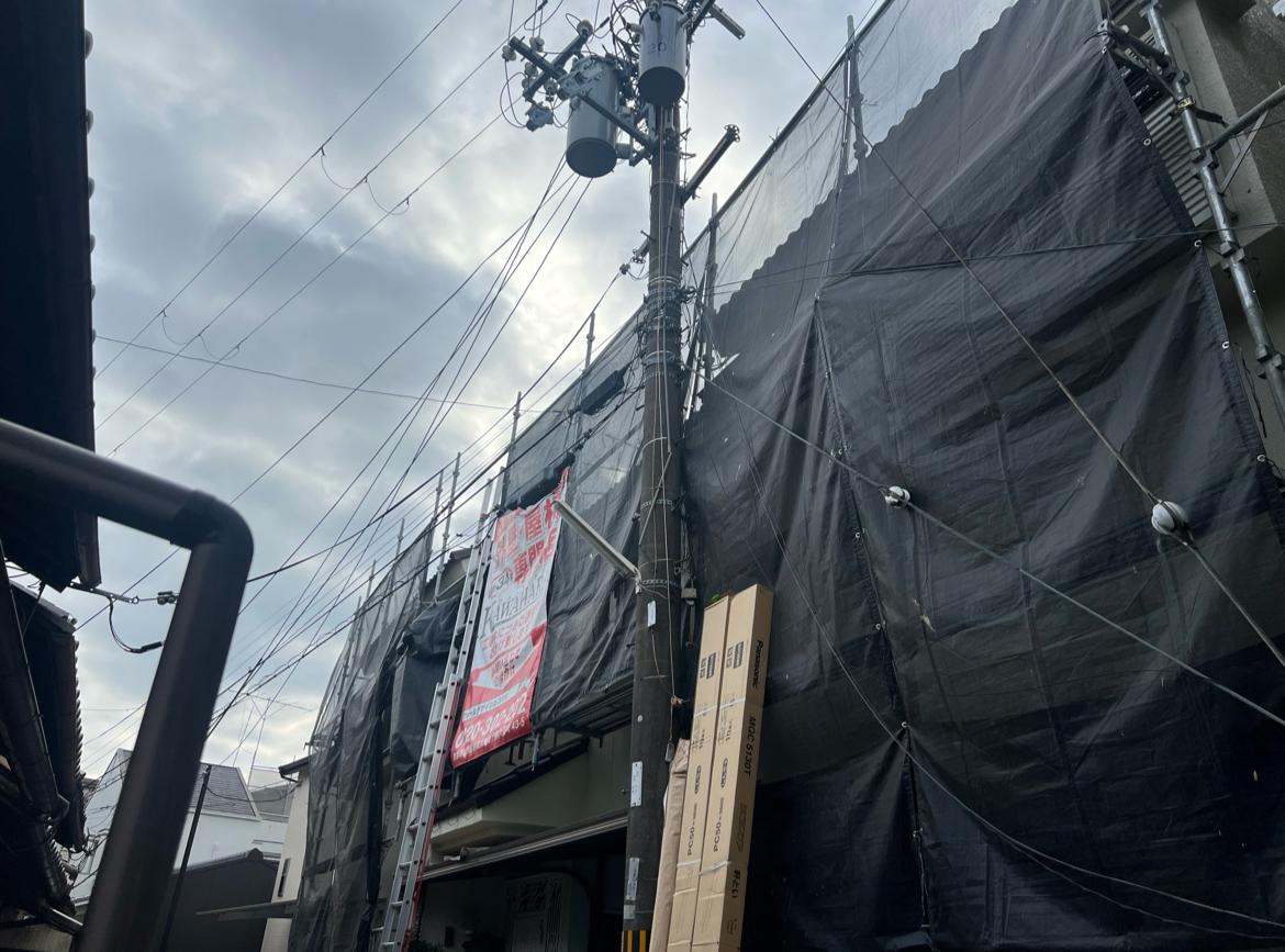 右京区西京極畑田町 Y様邸 雨樋取替工事　2/10着工