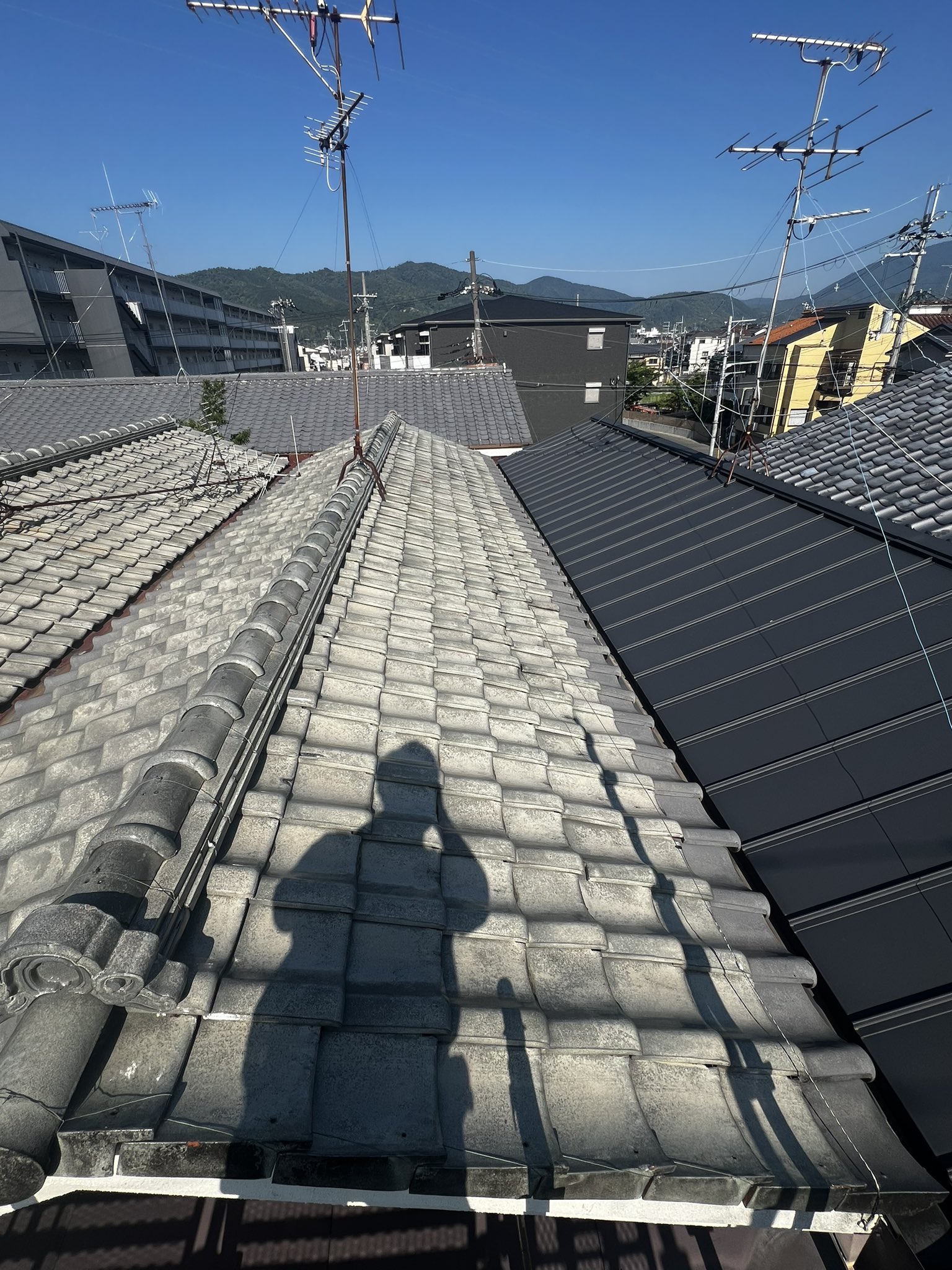 右京区嵯峨野芝野町　屋根葺き替え　着工