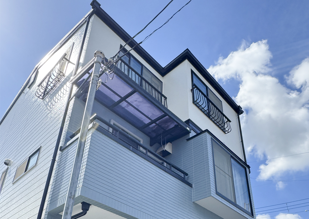 施工事例【外壁塗装】外壁塗装　62万円　京都市西京区デザイン性を重視したフッ素でツートン塗装！