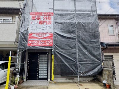 京都市左京区一乗寺河原田町の屋根修理・カバー工法・外壁塗装