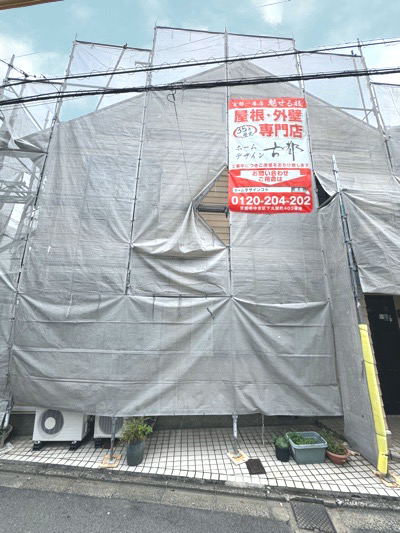 京都市上京区西町の屋根修理・カバー工法・外壁塗装