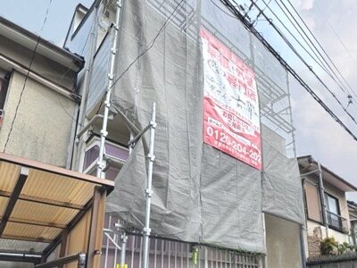 向日市鶏冠井町上古の屋根修理・カバー工法・外壁塗装